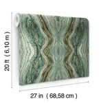 York Wallcoverings Kaleidoscope wallpaper, color Teal, SKU PSW1112RL