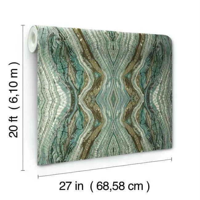 York Wallcoverings Kaleidoscope wallpaper, color Teal, SKU PSW1112RL