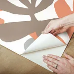 York Wallcoverings Kinetic Tropical wallpaper, color Coral & Beige, SKU PSW1240RL