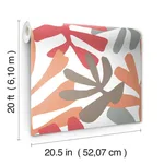 York Wallcoverings Kinetic Tropical wallpaper, color Coral & Beige, SKU PSW1240RL