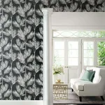 York Wallcoverings King Palm Silhouette - Blue Wallpaper | Buy Online York Wallcoverings King Palm Silhouette wallpaper, color Blue, SKU CV4409