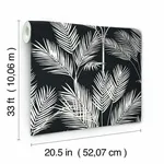 York Wallcoverings King Palm Silhouette - Blue Wallpaper | Buy Online York Wallcoverings King Palm Silhouette wallpaper, color Blue, SKU CV4409