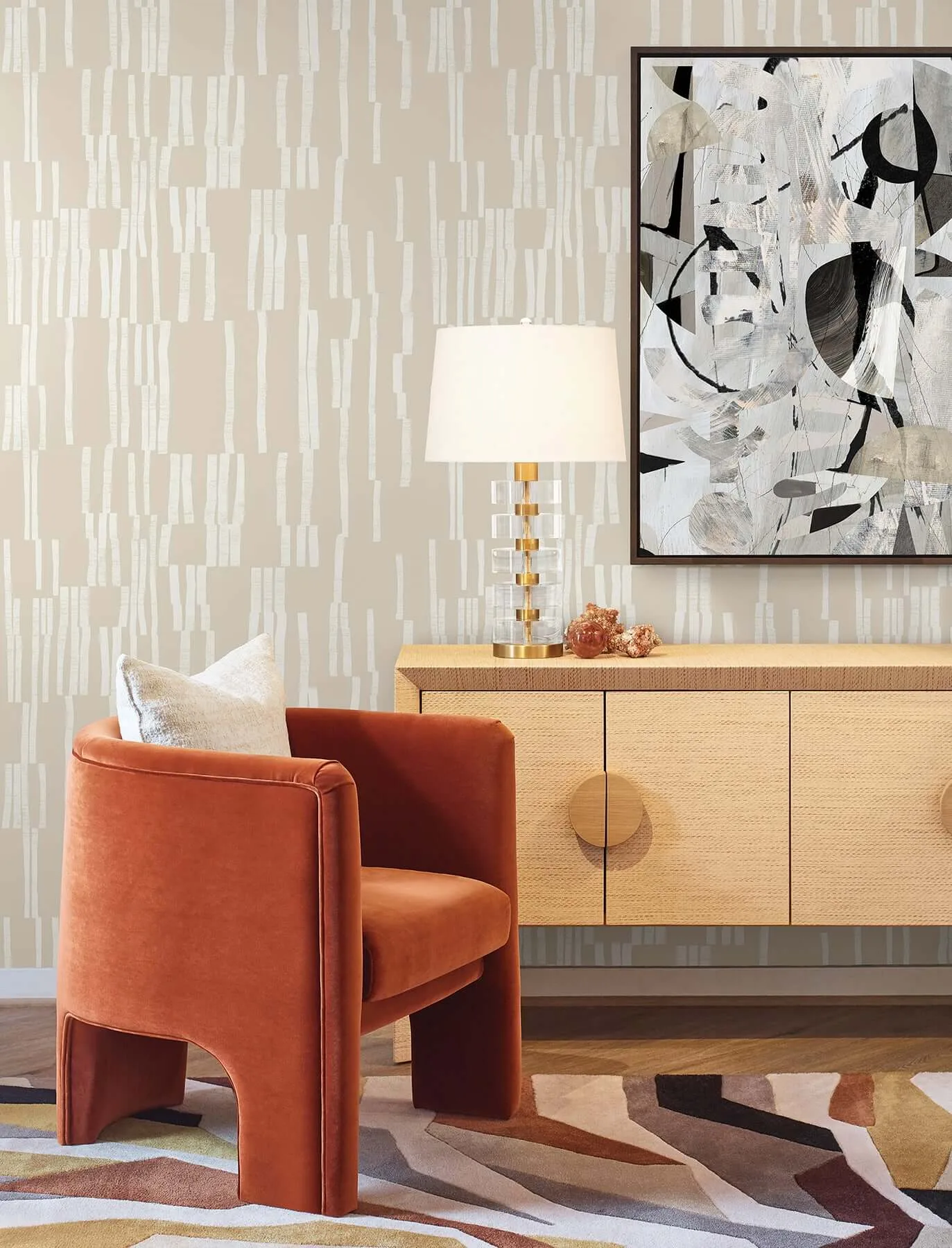 York Wallcoverings Koso wallpaper, color Linen, SKU PSW1662RL