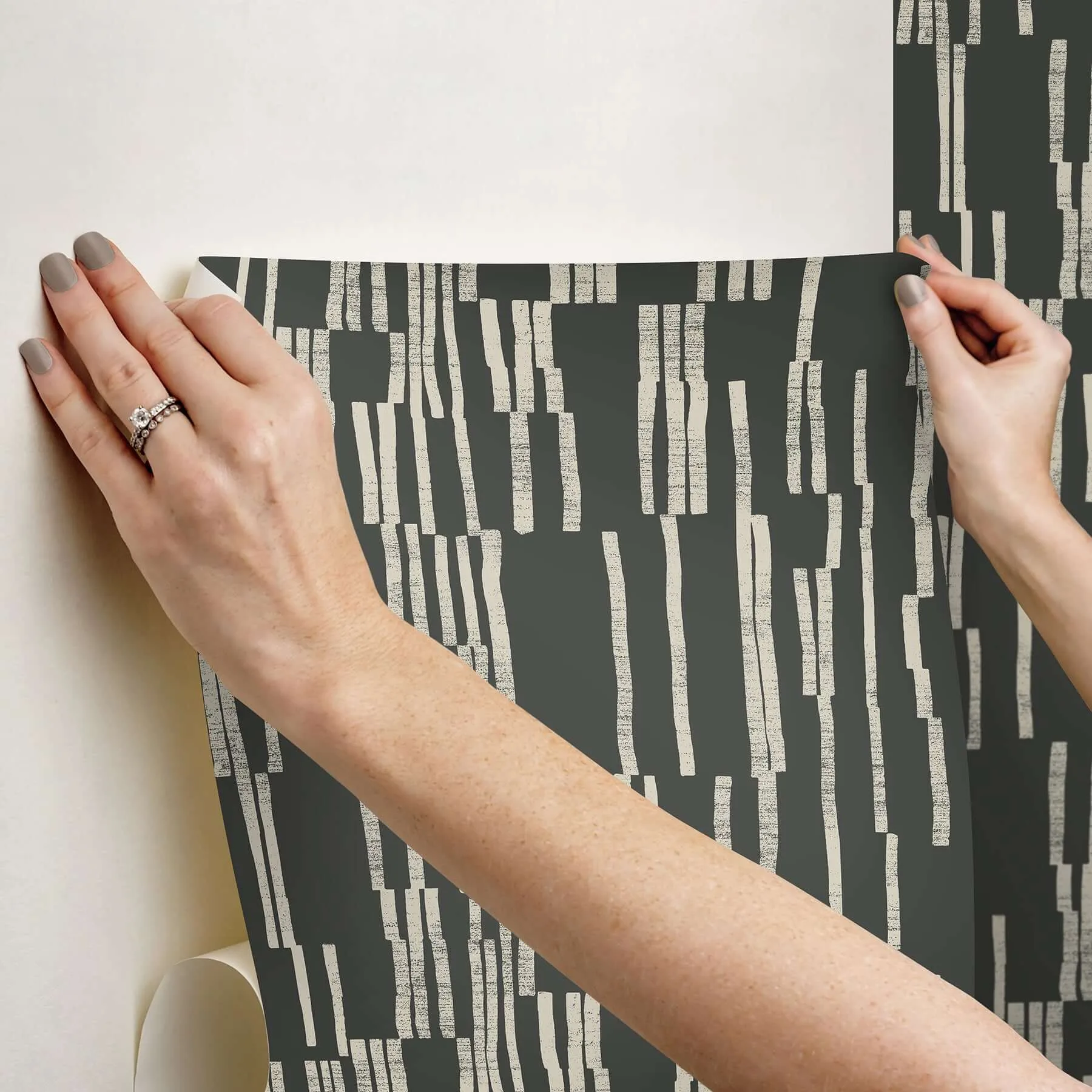York Wallcoverings Koso - Black & Taupe Wallpaper | Buy Online York Wallcoverings Koso wallpaper, color Black & Taupe, SKU PSW1663RL