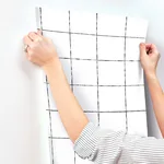 York Wallcoverings La Vitre Plaid - Carbon Black Wallpaper | Buy Online York Wallcoverings La Vitre Plaid wallpaper, color Carbon Black, SKU ZM2854