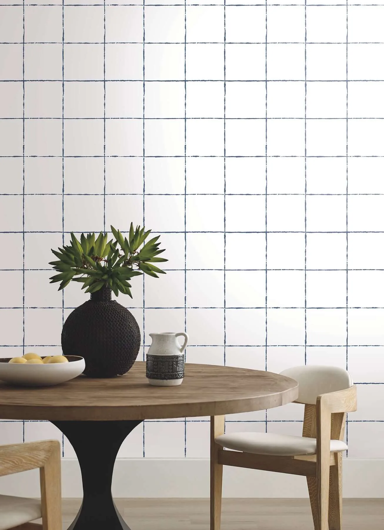 York Wallcoverings La Vitre Plaid wallpaper, color Ultramarine, SKU ZM2856