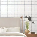 York Wallcoverings La Vitre Plaid wallpaper, color Ultramarine, SKU ZM2856