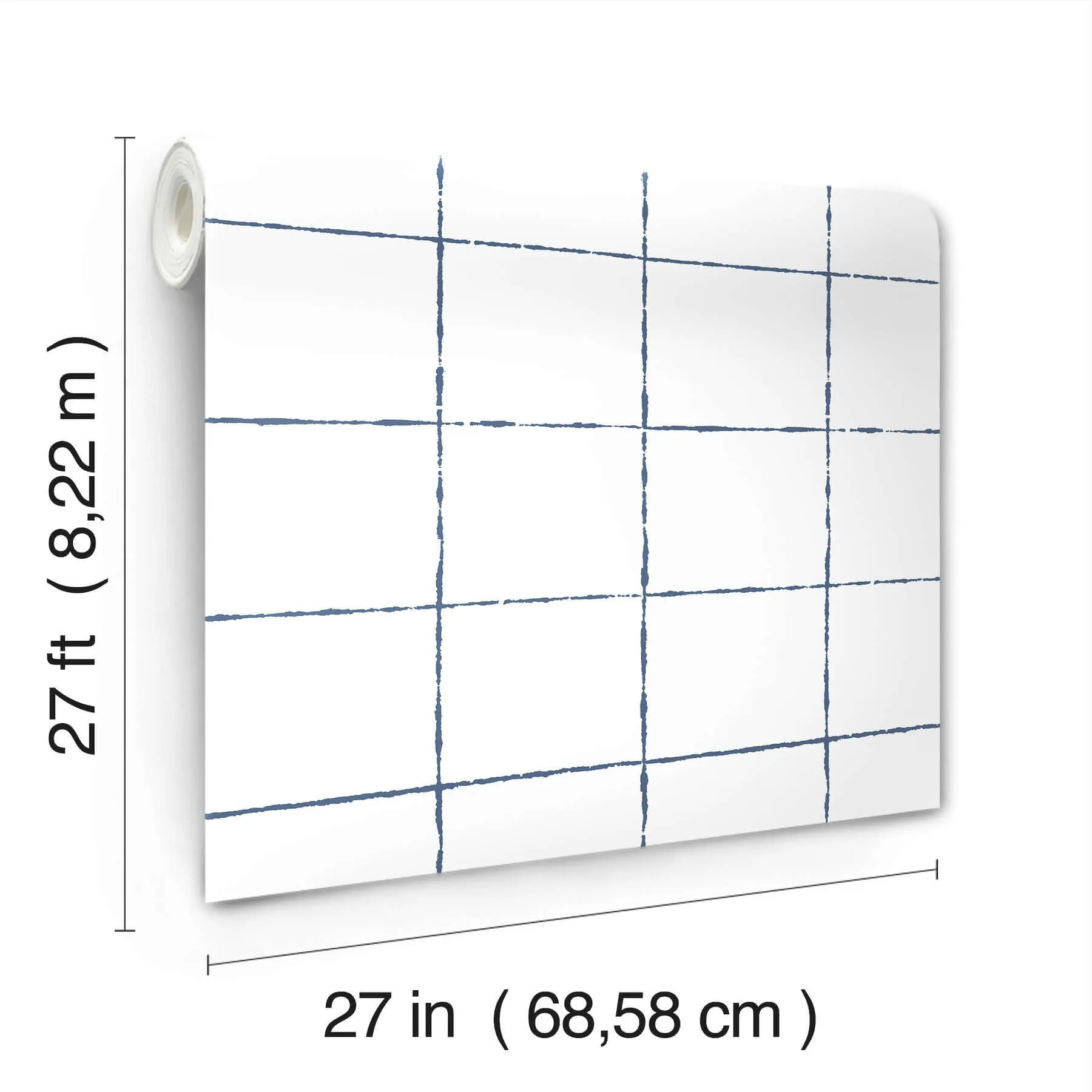 York Wallcoverings La Vitre Plaid wallpaper, color Ultramarine, SKU ZM2856