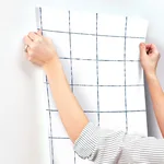 York Wallcoverings La Vitre Plaid wallpaper, color Ultramarine, SKU ZM2856
