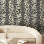 York Wallcoverings Leaf Column - Black Wallpaper | Buy Online York Wallcoverings Leaf Column wallpaper, color Black, SKU FM1042