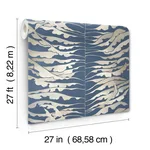 York Wallcoverings Leaf Column - Navy Wallpaper | Buy Online York Wallcoverings Leaf Column wallpaper, color Navy, SKU FM1043