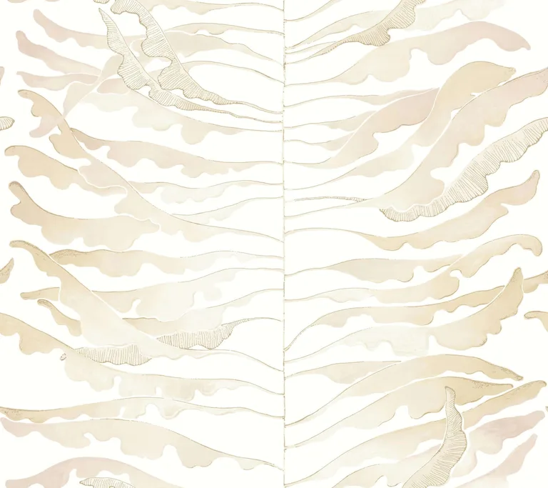 York Wallcoverings Leaf Column wallpaper, color Taupe, SKU FM1041