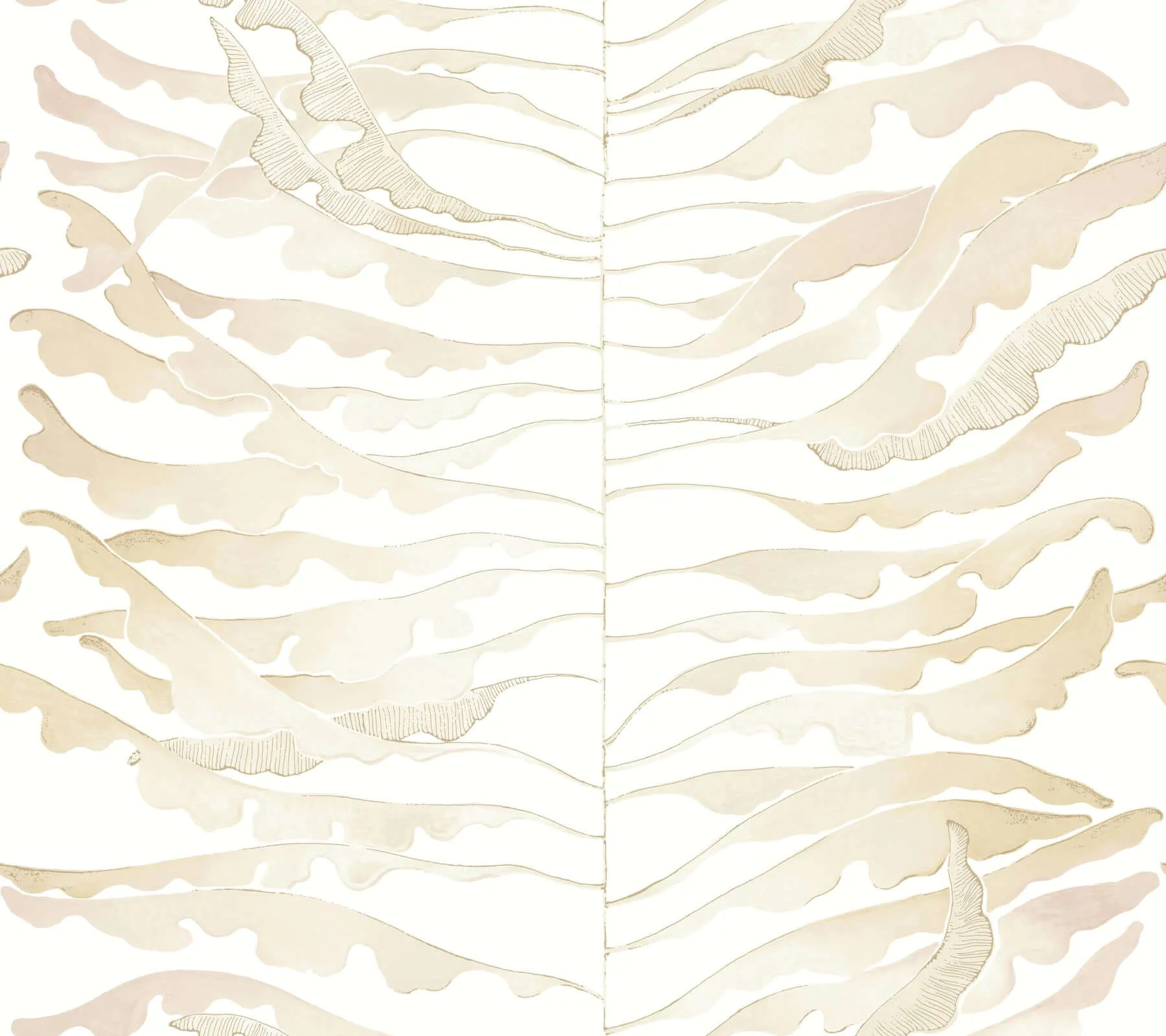 York Wallcoverings Leaf Column wallpaper, color Taupe, SKU FM1041