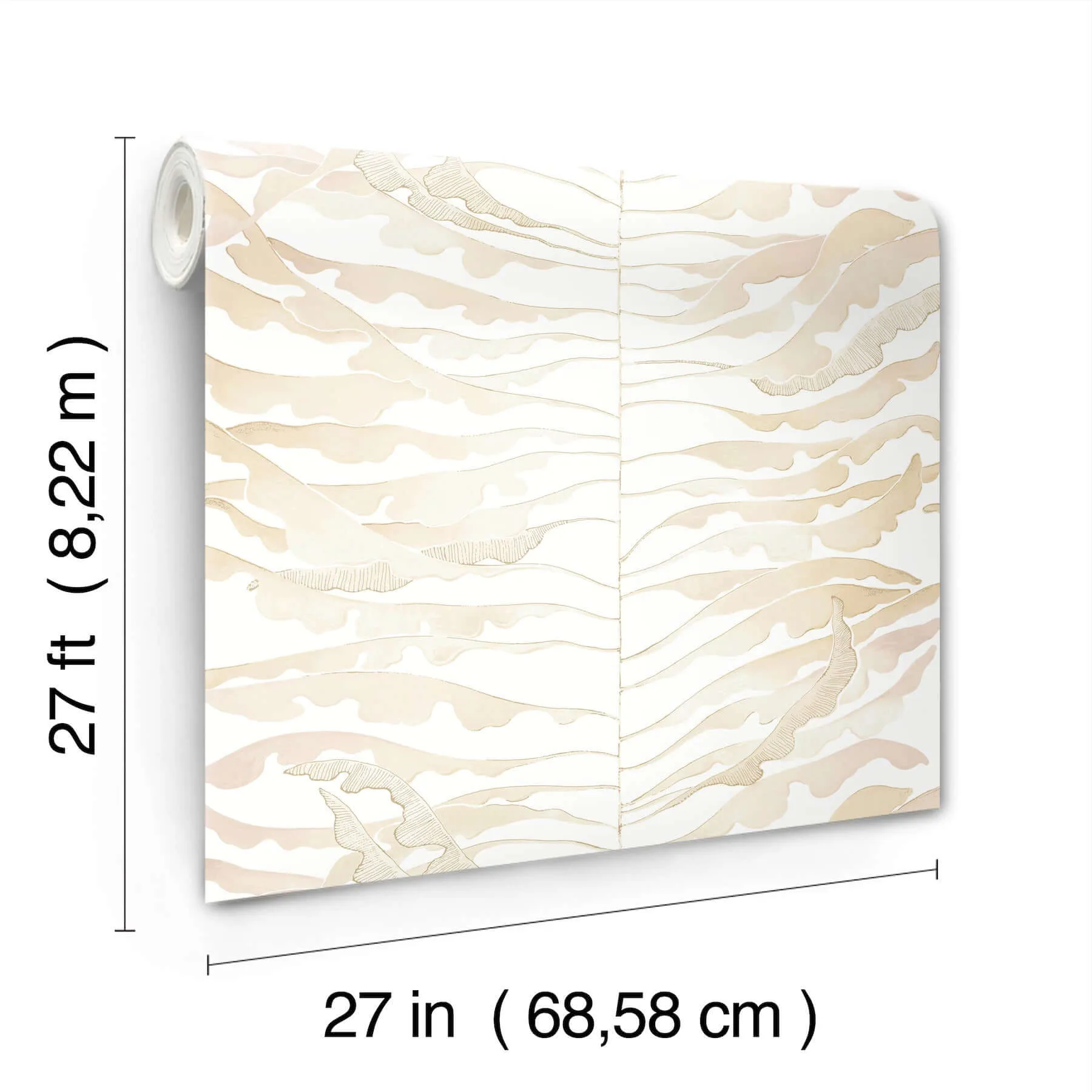 York Wallcoverings Leaf Column - Taupe Wallpaper | Buy Online York Wallcoverings Leaf Column wallpaper, color Taupe, SKU FM1041