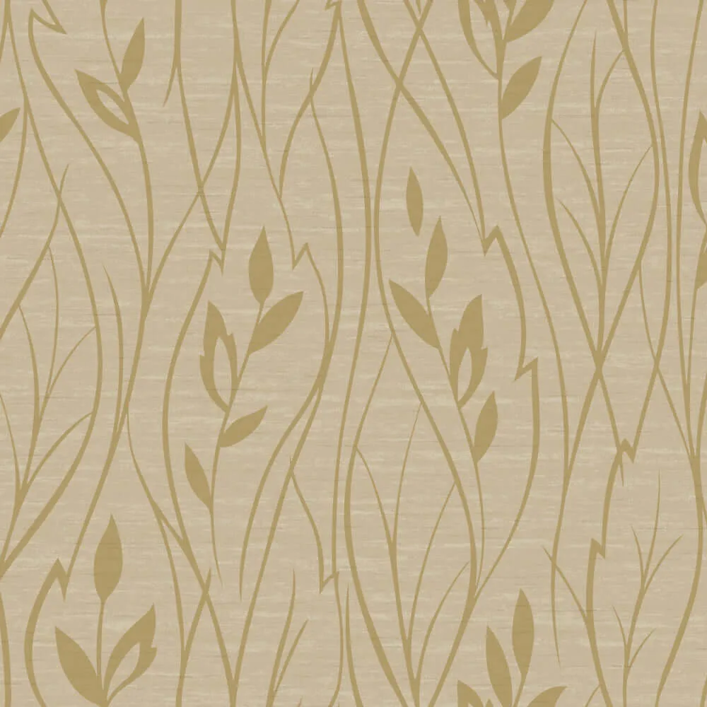 York Wallcoverings Leaf Silhouette wallpaper, color Beige Metallic, SKU Y6200805
