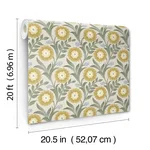York Wallcoverings Lillian wallpaper, color Sage, SKU PSW1579RL