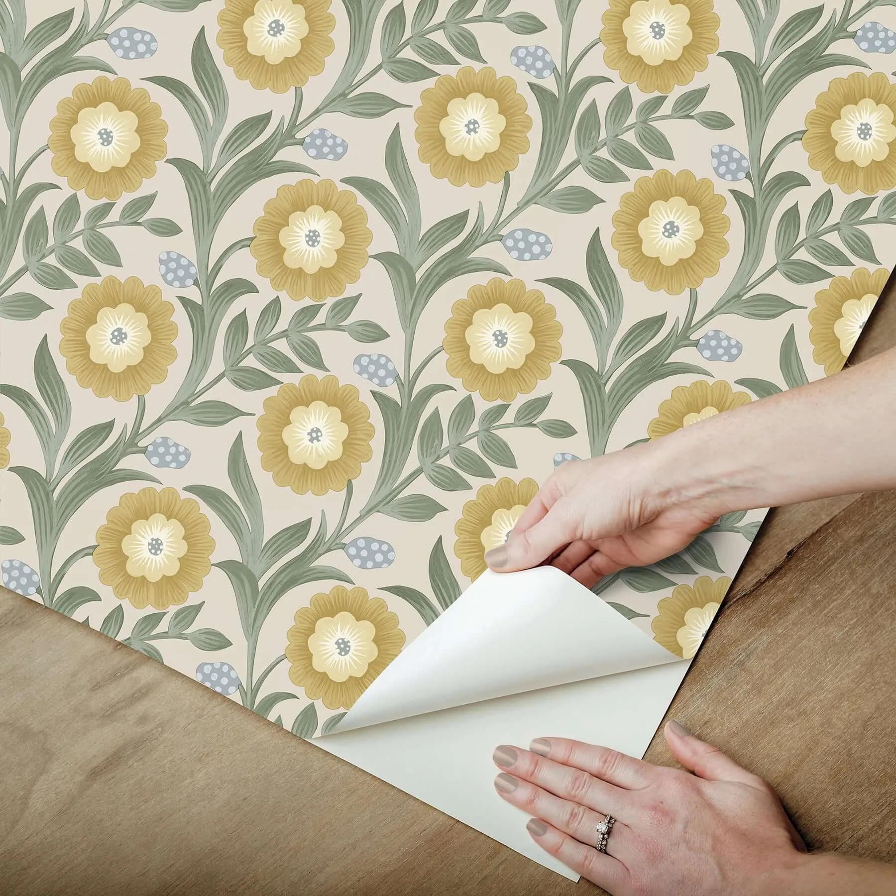 York Wallcoverings Lillian wallpaper, color Sage, SKU PSW1579RL