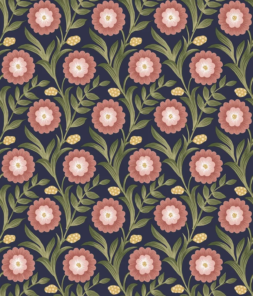 York Wallcoverings Lillian wallpaper, color Blue, SKU PSW1580RL