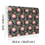 York Wallcoverings Lillian - Blue Wallpaper | Buy Online York Wallcoverings Lillian wallpaper, color Blue, SKU PSW1580RL