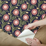 York Wallcoverings Lillian - Blue Wallpaper | Buy Online York Wallcoverings Lillian wallpaper, color Blue, SKU PSW1580RL
