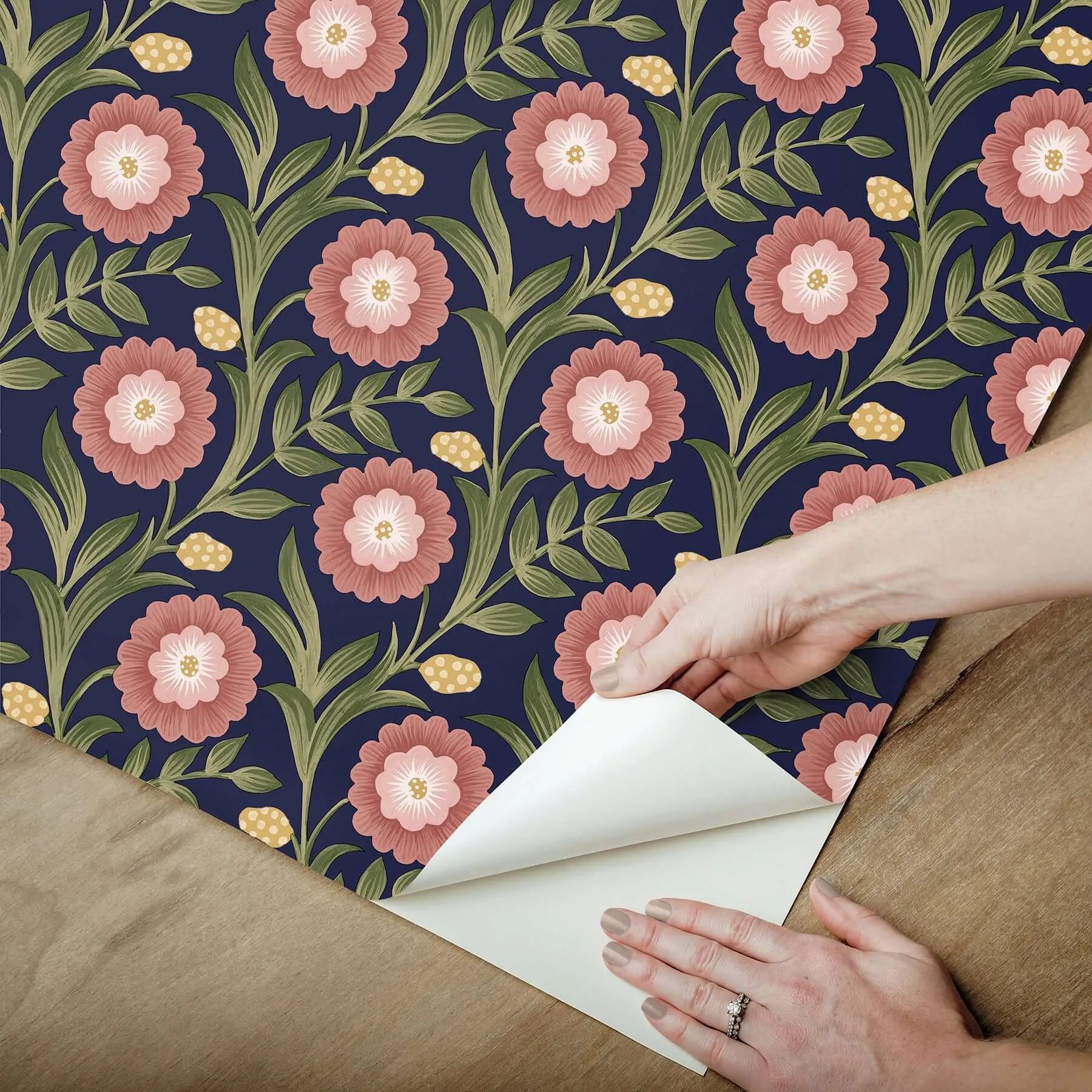 York Wallcoverings Lillian - Blue Wallpaper | Buy Online York Wallcoverings Lillian wallpaper, color Blue, SKU PSW1580RL
