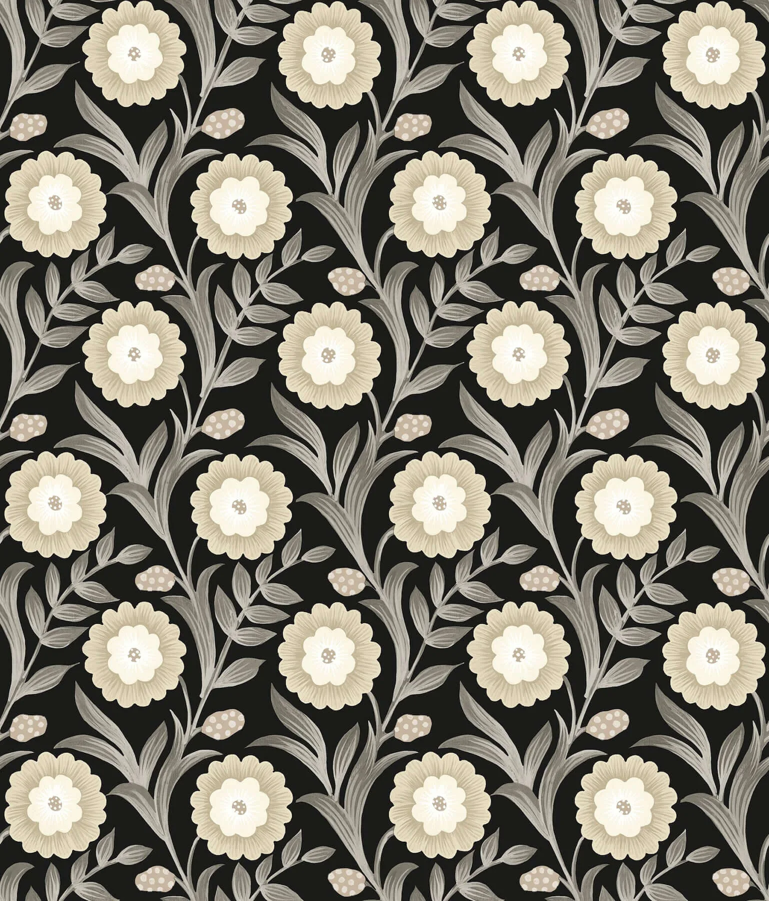 York Wallcoverings Lillian wallpaper, color Black, SKU PSW1581RL