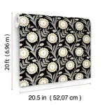 York Wallcoverings Lillian - Black Wallpaper | Buy Online York Wallcoverings Lillian wallpaper, color Black, SKU PSW1581RL