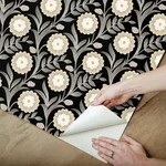 York Wallcoverings Lillian - Black Wallpaper | Buy Online York Wallcoverings Lillian wallpaper, color Black, SKU PSW1581RL