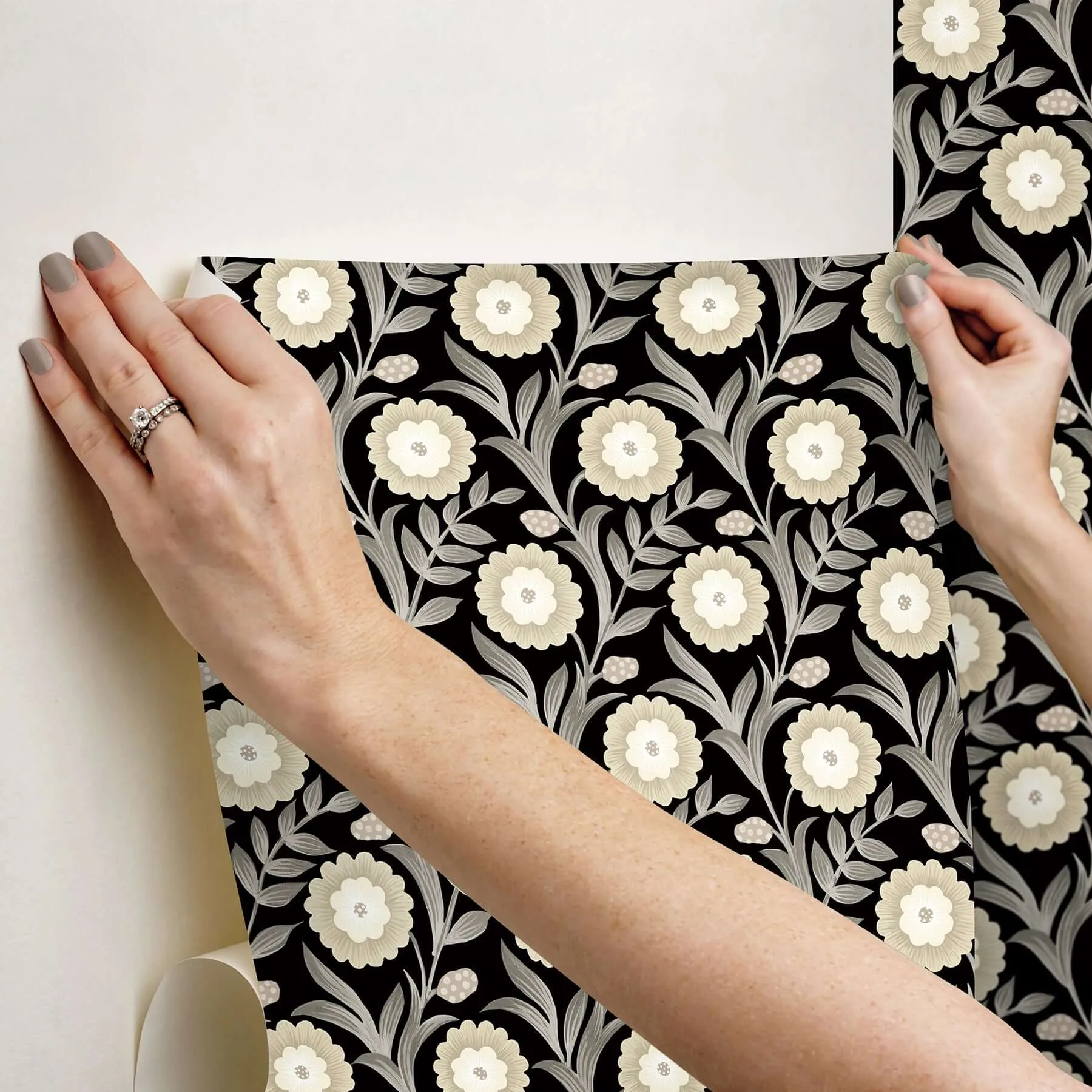 York Wallcoverings Lillian - Black Wallpaper | Buy Online York Wallcoverings Lillian wallpaper, color Black, SKU PSW1581RL