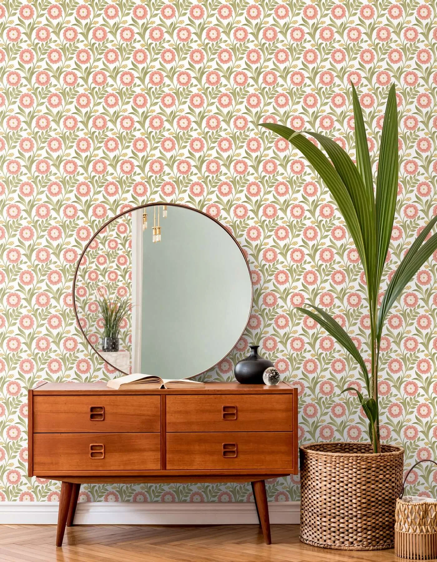 York Wallcoverings Lillian wallpaper, color Pink, SKU PSW1582RL