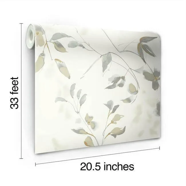 York Wallcoverings Linden Flower wallpaper, color Tan, SKU SO2444