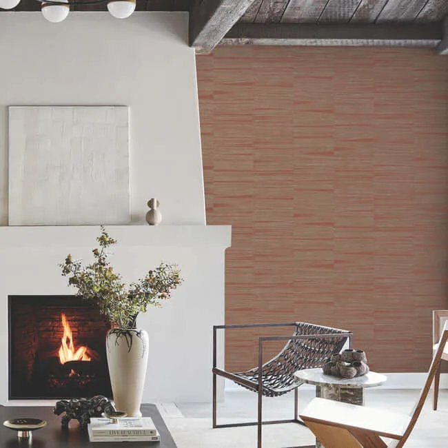York Wallcoverings Line Stripe - Brick Wallpaper | Buy Online York Wallcoverings Line Stripe wallpaper, color Brick, SKU OI0662