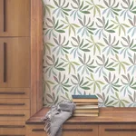 York Wallcoverings Little Garden wallpaper, color Alpine & Sky & Silver, SKU ZM2813