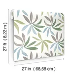 York Wallcoverings Little Garden wallpaper, color Alpine & Sky & Silver, SKU ZM2813