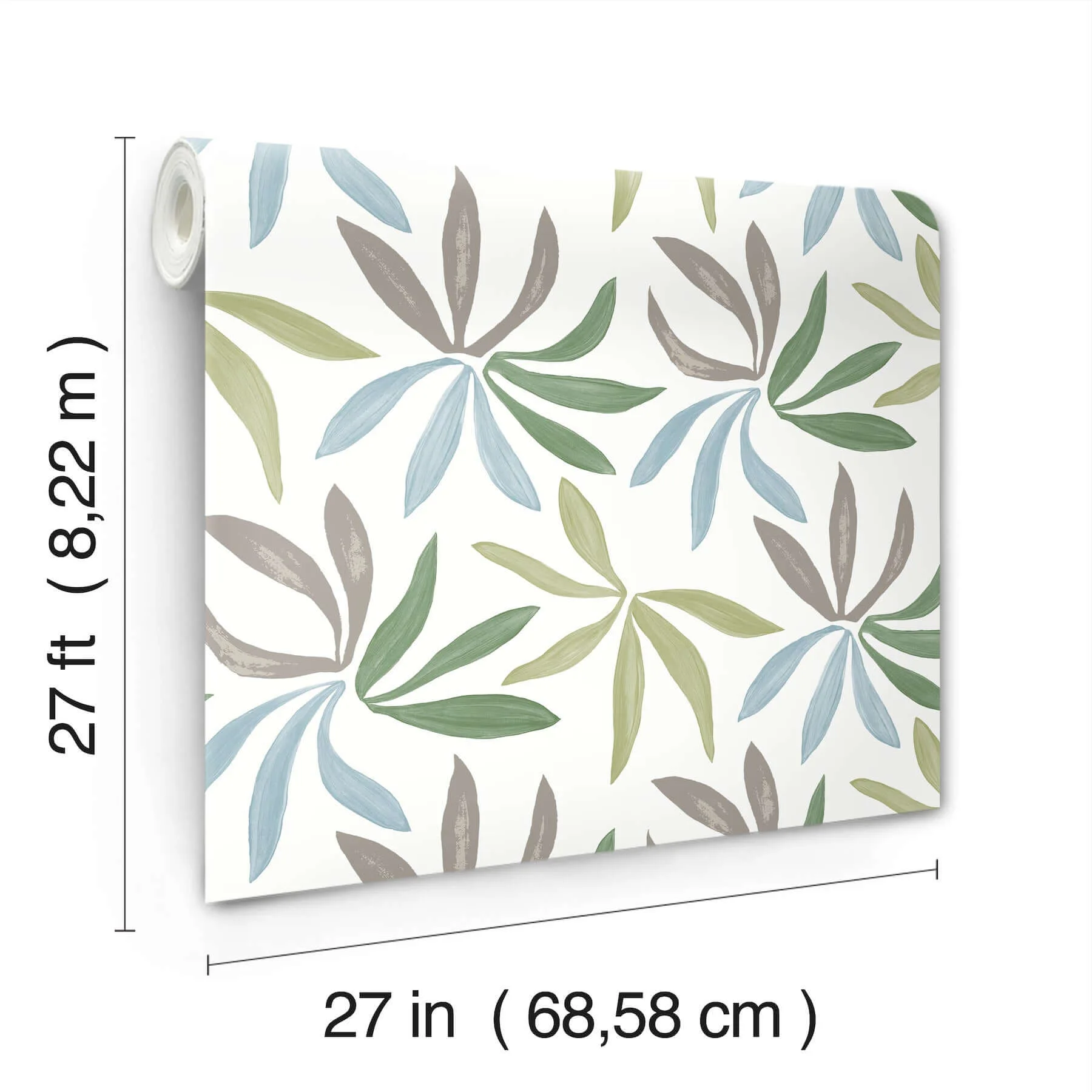 York Wallcoverings Little Garden wallpaper, color Alpine & Sky & Silver, SKU ZM2813