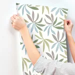 York Wallcoverings Little Garden wallpaper, color Alpine & Sky & Silver, SKU ZM2813