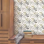York Wallcoverings Little Garden wallpaper, color Graphite & Gold, SKU ZM2816