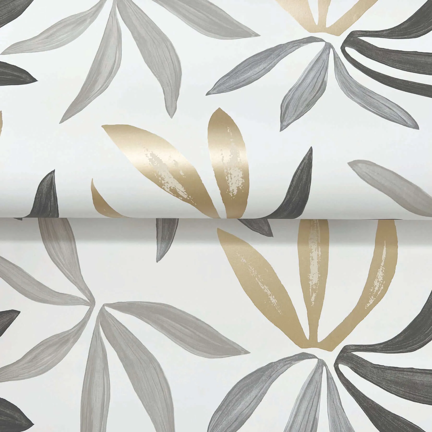 York Wallcoverings Little Garden wallpaper, color Graphite & Gold, SKU ZM2816