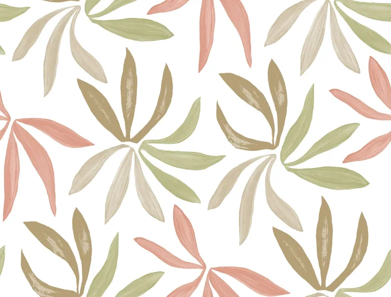 York Wallcoverings Little Garden wallpaper, color Leaf & Coral, SKU ZM2812