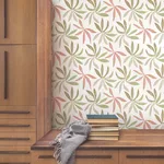 York Wallcoverings Little Garden wallpaper, color Leaf & Coral, SKU ZM2812