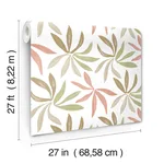 York Wallcoverings Little Garden wallpaper, color Leaf & Coral, SKU ZM2812