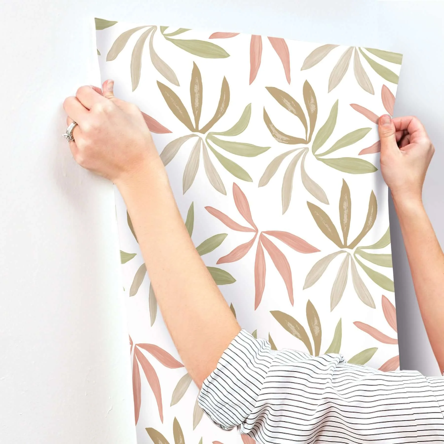 York Wallcoverings Little Garden wallpaper, color Leaf & Coral, SKU ZM2812
