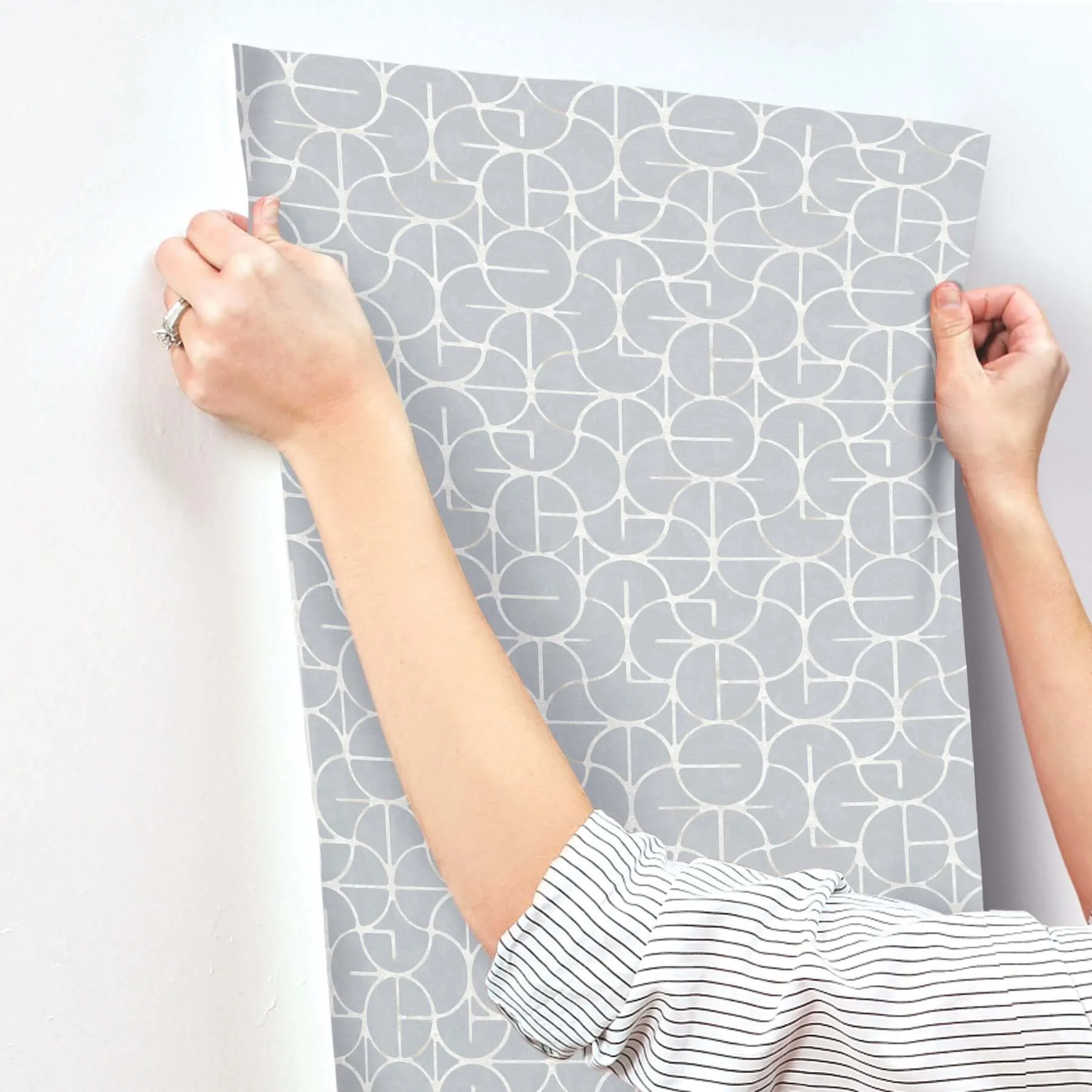 York Wallcoverings Looking Glass - Chambray Wallpaper | Buy Online York Wallcoverings Looking Glass wallpaper, color Chambray, SKU FM1106