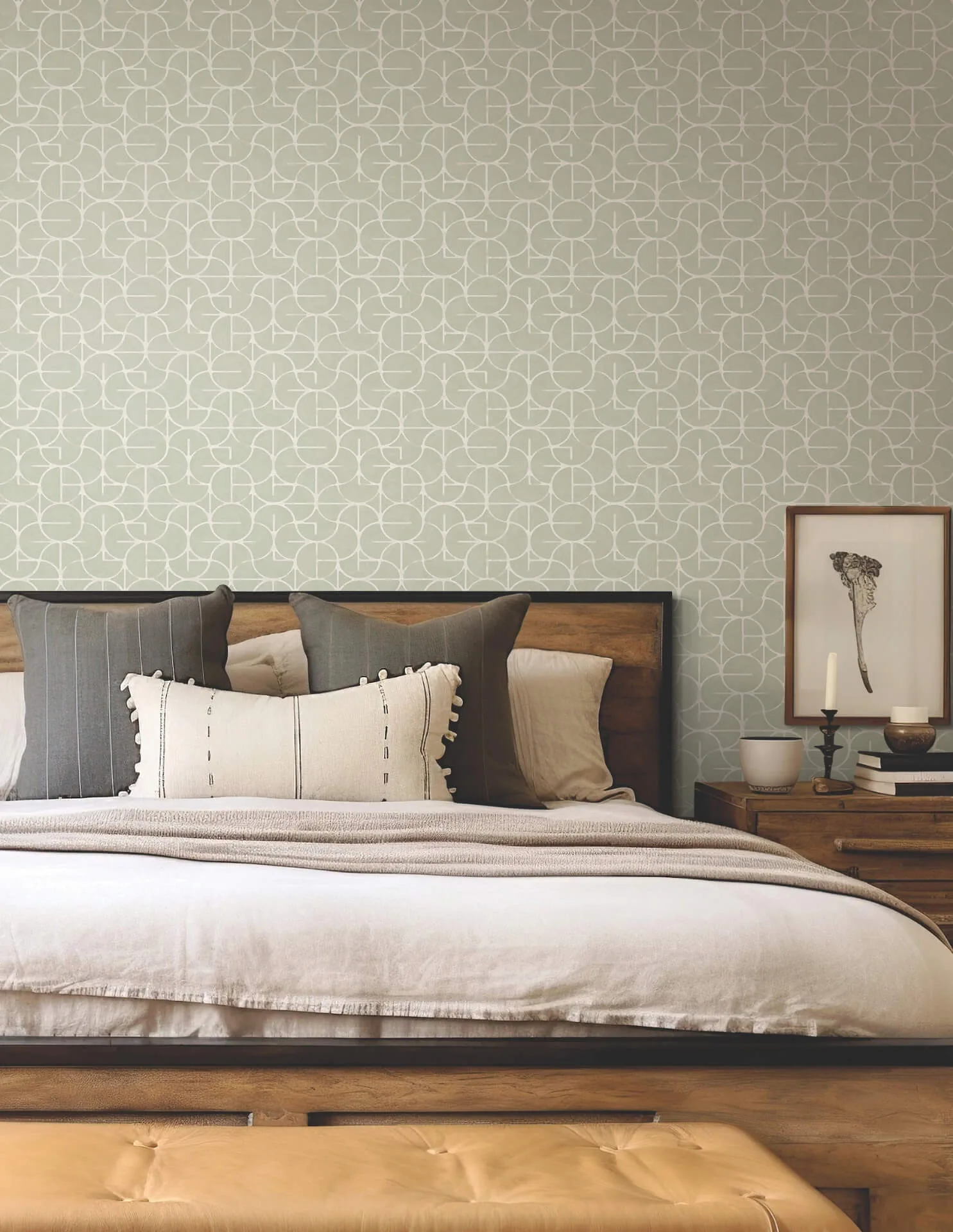 York Wallcoverings Looking Glass wallpaper, color Zest, SKU FM1105