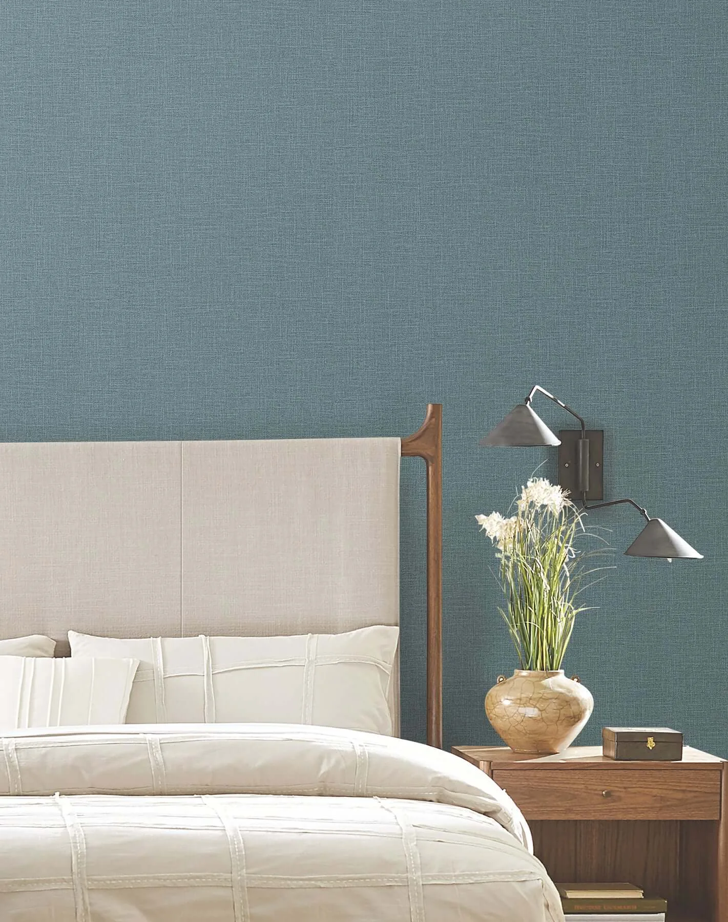 York Wallcoverings Loom - Denim Wallpaper | Buy Online York Wallcoverings Loom wallpaper, color Denim, SKU SI26147