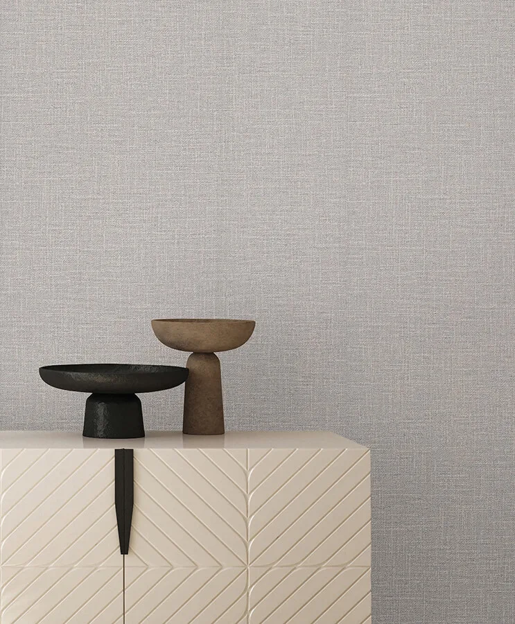 York Wallcoverings Loom wallpaper, color Dove Grey, SKU SI26153