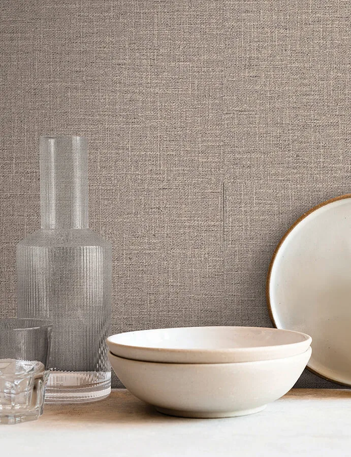York Wallcoverings Loom wallpaper, color Latte, SKU SI26140