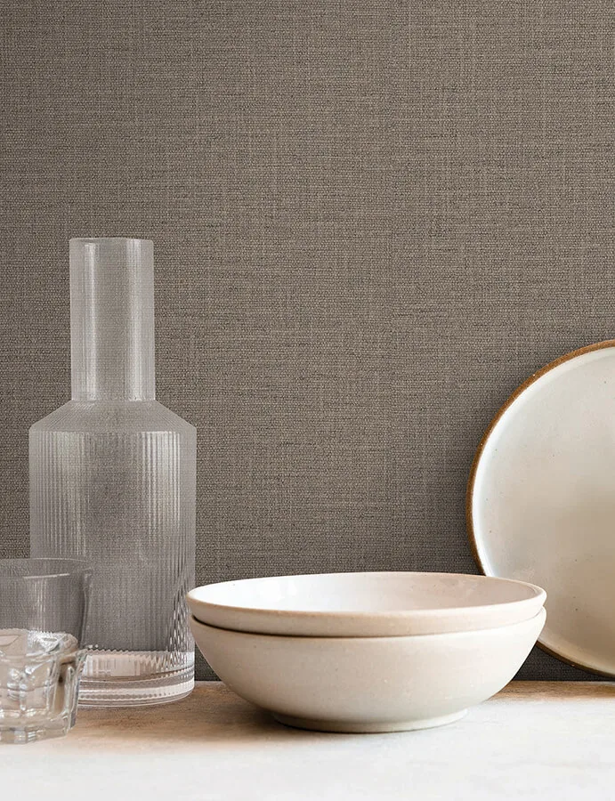York Wallcoverings Loom wallpaper, color Mushroom, SKU SI26157