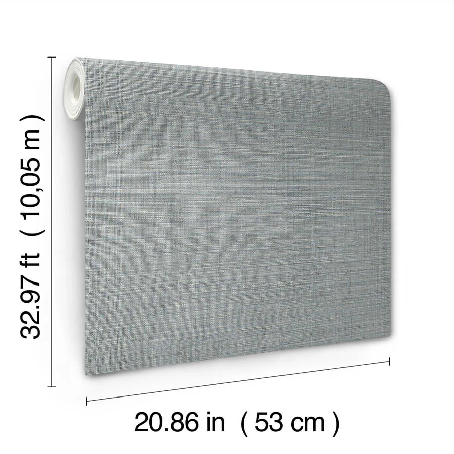 York Wallcoverings Lotus Silk wallpaper, color Steel Blue, SKU SI25873