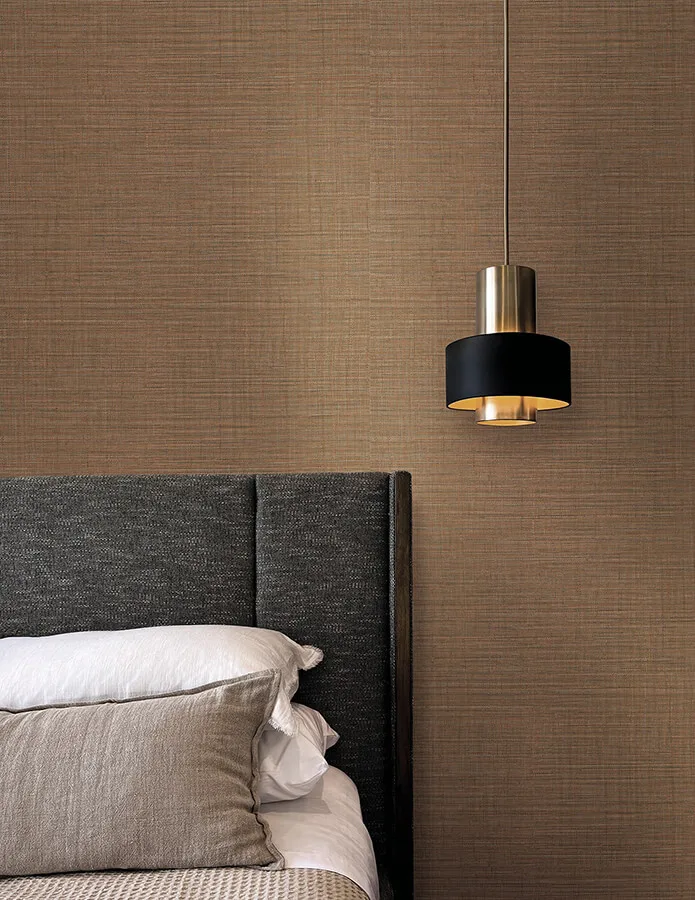 York Wallcoverings Lotus Silk wallpaper, color Terra Cotta, SKU SI25877